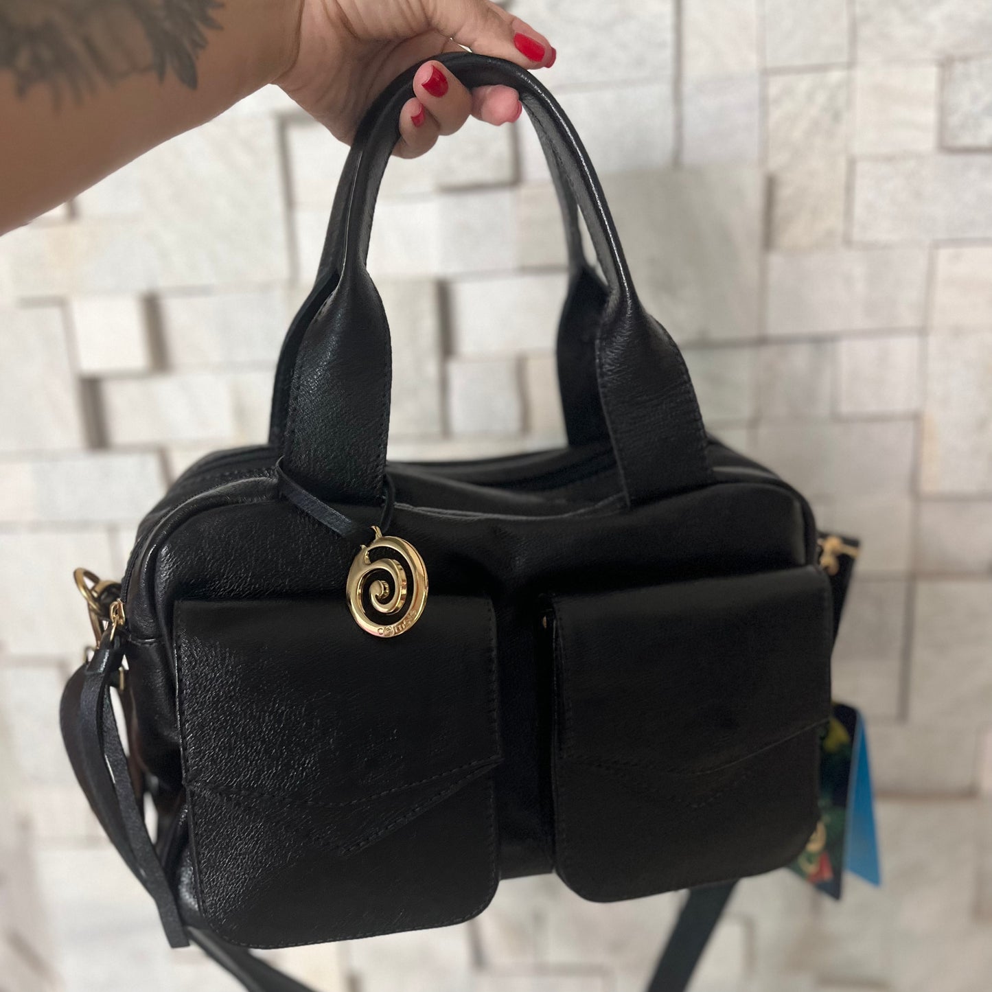 Bolsa SUELI pequena em Couro Legítimo